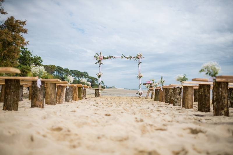Wedding planner haut de gamme pour un mariage champêtre sur le Bassin d'Arcachon et Bordeaux et ses environs